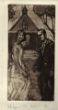 American Gothic/Heiratsanzeige, 1990, Radierung/Aquatinta, 17,5x9 cm